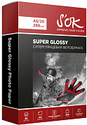 Фотобумага S'OK Premium суперглянцевая 10x15, 290 г/м2, 20 л.