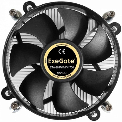 Вентилятор для процессора EXEGATE ETA-20.PWM.V1700, 92 мм, 1200-2600 rpm, 95 Вт