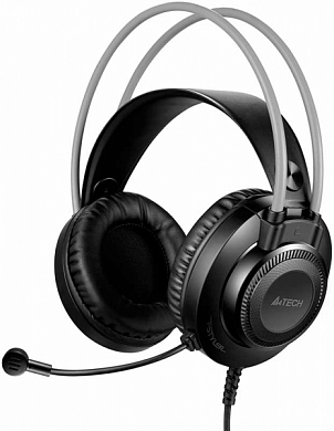 Гарнитура A4TECH FH200U, накладная, черно-серая