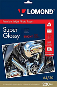 Фотобумага LOMOND Premium Inkjet Photo Paper суперглянцевая A4, 220 г/м2, 20 л.