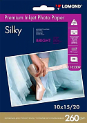 Фотобумага LOMOND Premium Inkjet Photo Paper "Шелк" атласная 10x15, 260 г/м2, 20 л.