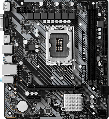 Материнская плата ASROCK H610M-HDV/M.2 R2.0 Intel H610, FCLGA1700, DDR4, VGA, HDMI, DisplayPort, 4*USB2.0, 4*USB3.2, GLAN, mATX