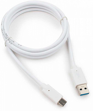 Кабель USB Type-C - USB Am, CABLEXPERT CCP-USB3-AMCM, 1 м, белый