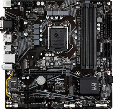 Материнская плата GIGABYTE B560M DS3H Intel B560, FCLGA1200, DDR4, HDMI, DisplayPort, VGA, DVI, 5*USB3.2, 4*USB2.0, PS/2, GLAN, mATX