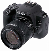 Зеркальный фотоаппарат CANON EOS 250D Kit 18-55 IS STM Kit (18-55 mm f/4.0-5.6), черный