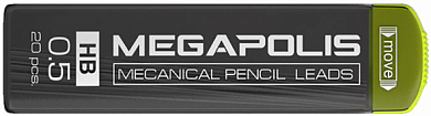 Грифель для механического карандаша ERICH KRAUSE Megapolis Concept 20345, HB, черный