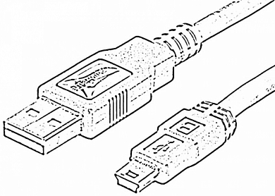Кабель USB 2.0, USB Am - Mini USB Bm (5 pin) NME, 0.5 м, черный (Б/У)