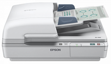 Сканер документов EPSON WorkForce DS-7500N, A4, белый (B11B205331BT)