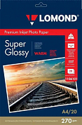 Фотобумага LOMOND Premium Inkjet Photo Paper суперглянцевая A4, 270 г/м2, 20 л.