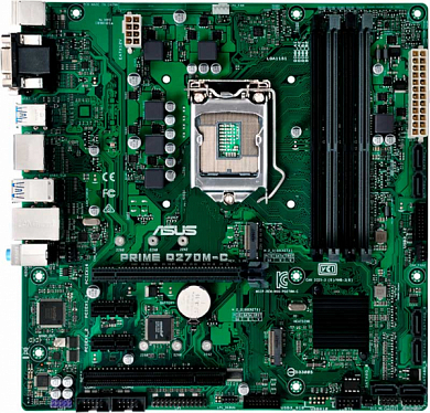 Материнская плата ASUS Prime Q270M-C Intel Q270, FCLGA1151, DDR4, RAID, VGA, Display Port, HDMI, DVI, 2*USB2.0, 6*USB3.1, 2*PS/2, GLAN, mATX