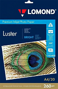 Фотобумага LOMOND Premium Inkjet Photo Paper "Luster" атласная A4, 260 г/м2, 20 л.