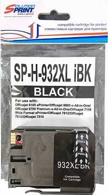 Струйный картридж S-PRINT SP-H-932XL iBk, черный