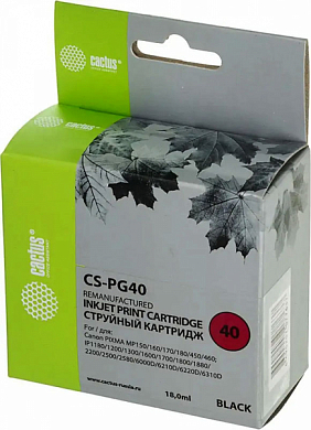 Струйный картридж CACTUS CS-PG40, черный