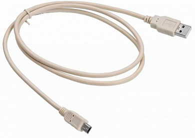 Кабель USB 2.0, USB Am - Mini USB Bm (5 pin), BURO, 1 м, серый