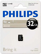 Карта памяти microSDHC PHILIPS 32Gb, Class10 (FM32MD45B/97)