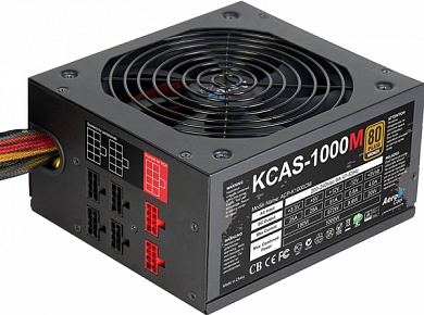 Блок питания AEROCOOL KCAS-1000M 1000Вт 80+ Bronze