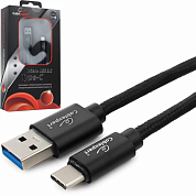 Кабель USB Type-C - USB Am, CABLEXPERT Platinum CC-P-USBC03, 0.5 м, черный