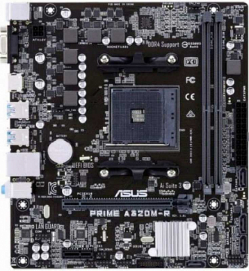 Материнская плата ASUS Prime A320M-R-SI AMD A320, AM4, DDR4, RAID, HDMI, VGA, 6*USB2.0, 4*USB3.0, 2*PS/2, GLAN, mATX