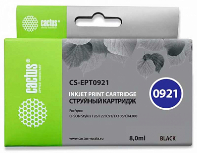 Струйный картридж CACTUS CS-EPT0921, черный