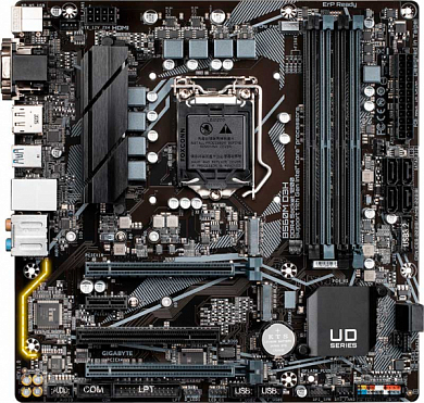 Материнская плата GIGABYTE B560M D3H Intel B560, FCLGA1200, DDR4, HDMI, DisplayPort, VGA, DVI, 5*USB3.2, 4*USB2.0, PS/2, GLAN, mATX