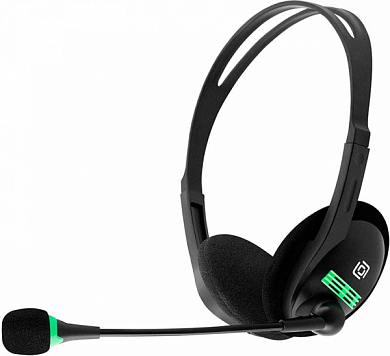 Гарнитура OKLICK HS-M100, накладная, черная