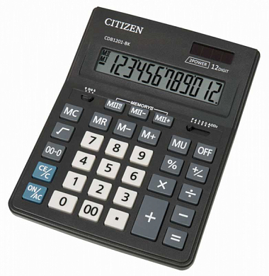 Калькулятор настольный CITIZEN CDB1201-BK, черный