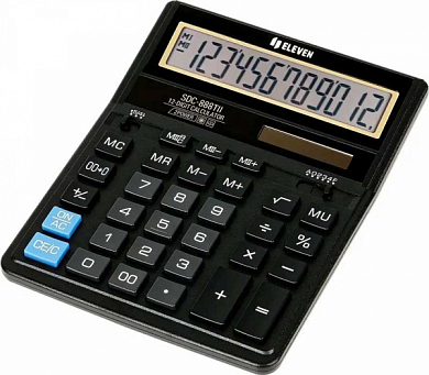Калькулятор настольный ELEVEN SDC-888TII, черный