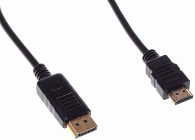 Кабель DisplayPort - HDMI, DisplayPort (m) - HDMI (m), TELECOM TA494, 1.8 м, черный