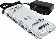 Разветвитель USB GEMBIRD UHB-C244, 4 порта USB 2.0, активный
