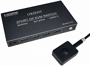KVM переключатель DisplayPort ORIENT HS21D 8K, 2 порта