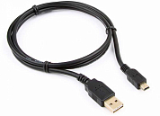 Кабель USB 2.0, USB Am - Mini USB Bm (5 pin), CABLEXPERT CC-5PUSB2D-1M, 1 м, черный