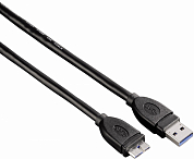 Кабель USB 3.0, USB Am - Micro USB Bf (9 pin), HAMA H-54507, 1.8 м, черный