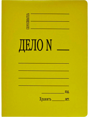 Папка-скоросшиватель "Дело" A4 ATTACHE 660585, 360 г/м2, желтая