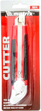 Нож канцелярский MATRIX 78914, 18 мм, черный