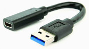 Адаптер USB Am - USB Type-C (f), CABLEXPERT A-USB3-AMCF-01, 0.1 м, черный