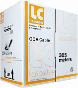 Кабель FTP4 cat 5e, внешний, экранированный, одножильный, CCA, LANCABLE, черный, 305 м