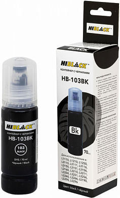 Чернила HI-BLACK HB-103BK для Epson, водные, 70 мл, черный