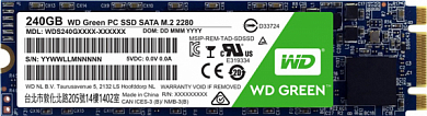 Накопитель SSD M.2 2280 WD Green 240Гб (WDS240G2G0B)