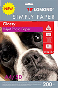 Фотобумага LOMOND Simply Paper глянцевая A4, 200 г/м2, 50 л.
