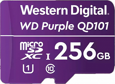 Карта памяти microSDXC WD Purple SC QD101 Ultra Endurance 256Gb, Class10 UHS-I U1 (WDD256G1P0C)