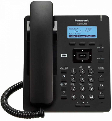 SIP телефон PANASONIC KX-HDV130, черный