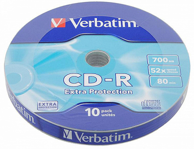 Диск CD-R VERBATIM 700Mb (43725), Bulk, 10 шт