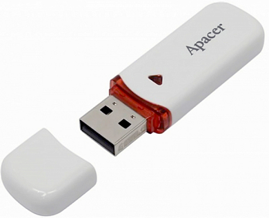 Флешка USB APACER AH333 64Gb, USB 2.0, белый