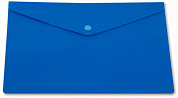 Папка-конверт на кнопке A5 БЮРОКРАТ -PK804A5Nblu, 0.18 мм, синяя