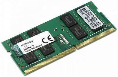 Модуль памяти SO-DDR4 16Gb PC19200 2400MHz KINGSTON (KVR24S17D8/16), Retail