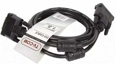 Кабель DVI, DVI-D (m) - DVI-D (m), TV-COM CG441D, Dual link, 1.8 м, черный