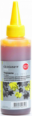 Чернила CACTUS CS-I-CLI521Y для Canon, водные, 100мл, желтый
