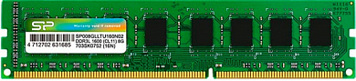 Модуль памяти DDR3L 8Gb PC12800 1600MHz SILICON POWER (SP008GLLTU160N02), Retail