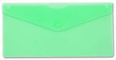 Папка-конверт на кнопке 25x13 БЮРОКРАТ -PK805Agrn, 0.18 мм, зеленая