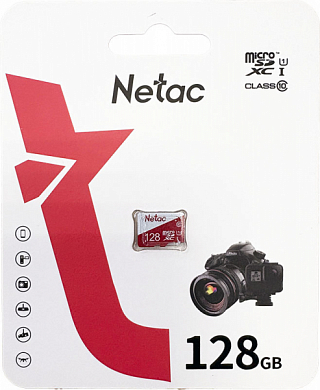 Карта памяти microSDXC NETAC P500 Eco 128 Гб, Class10 UHS-I U1 (NT02P500ECO-128G-S)
